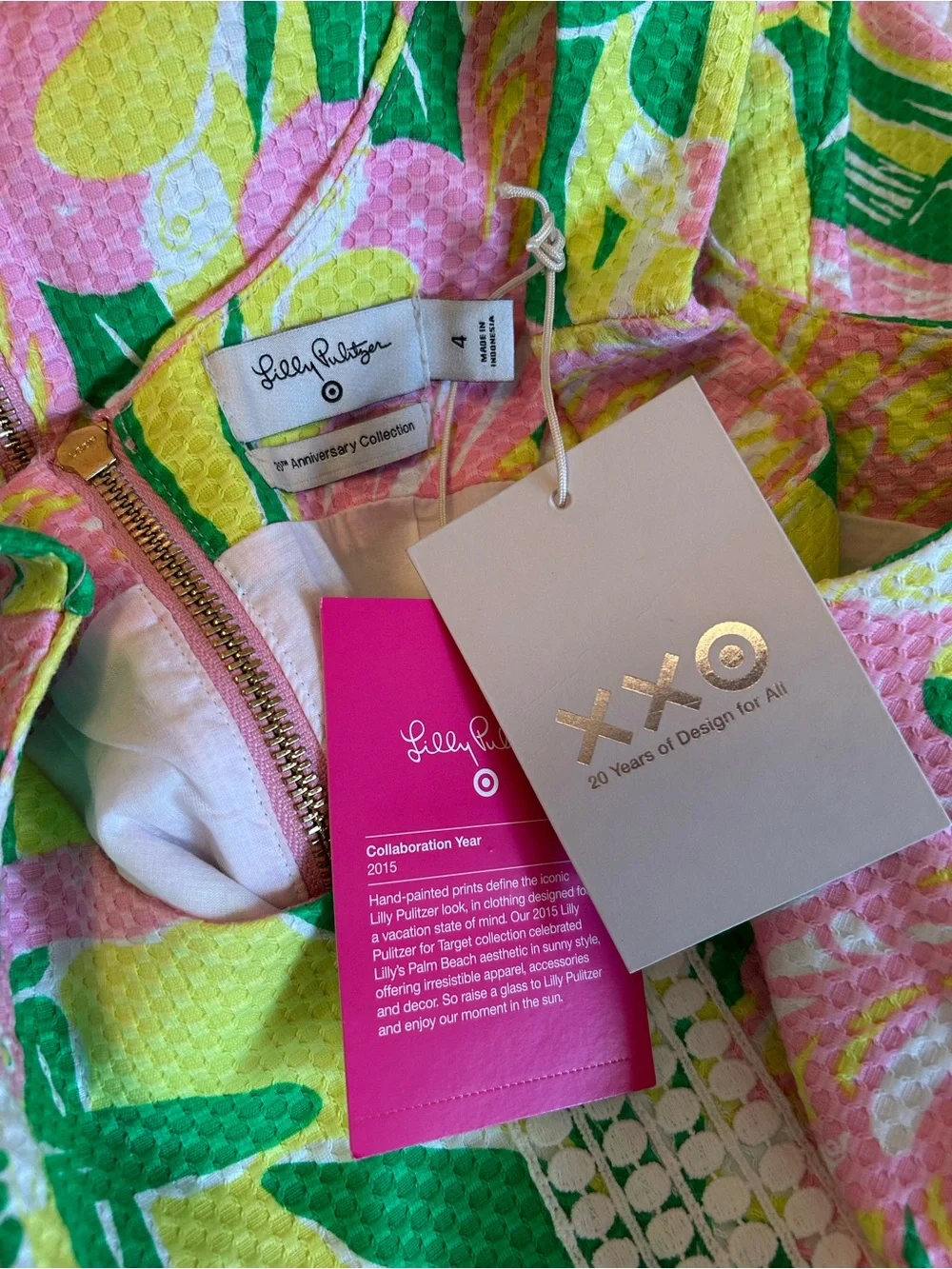 Lilly Pulitzer for Target 20th Anniversary Flamingo Fan Dance Shift Dress - Picture 3 of 8